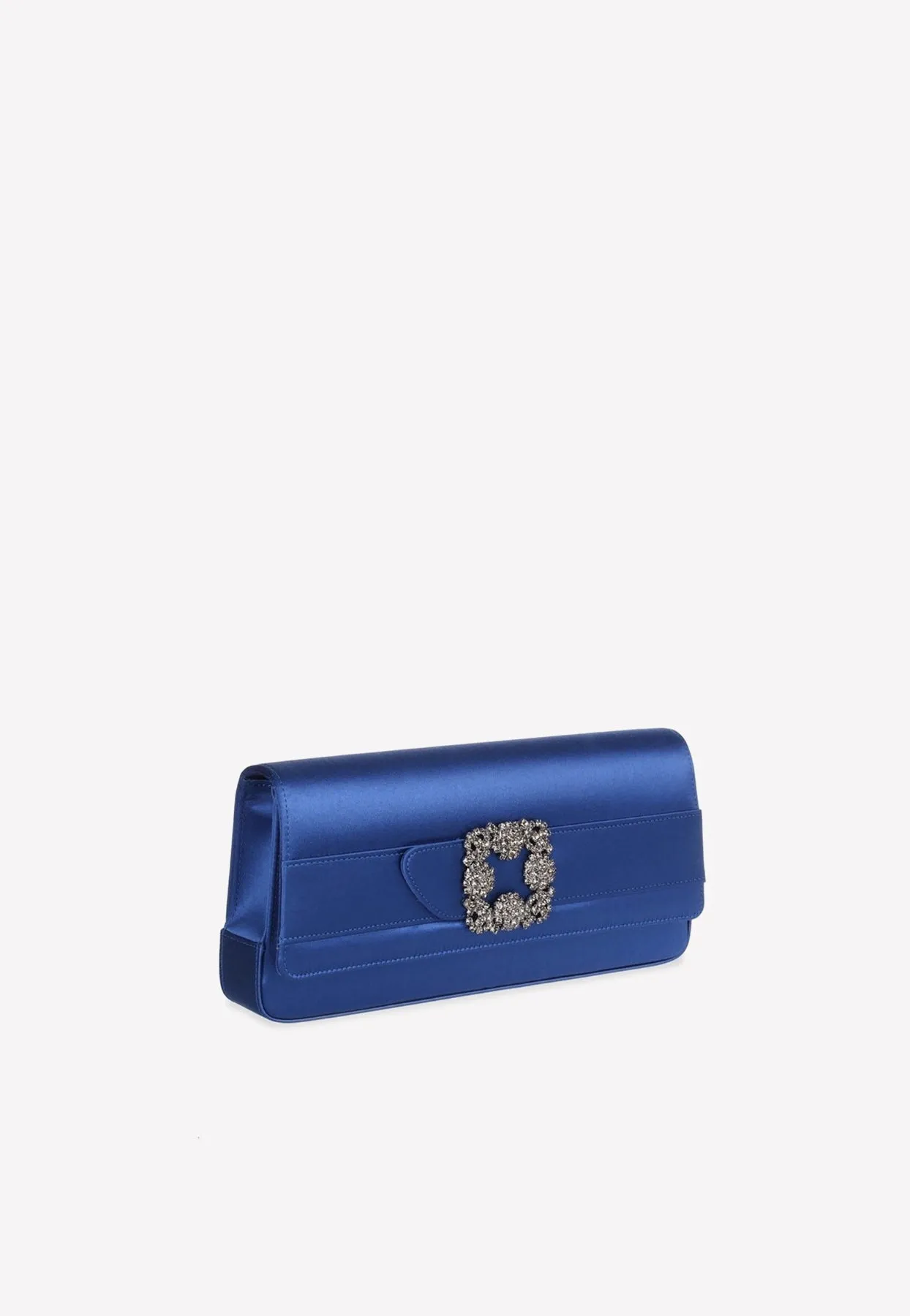 Gothisi Crystal Buckle Satin Clutch