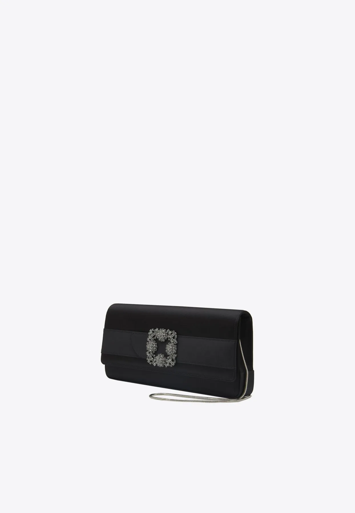 Gothisi FMC Crystal Buckle Satin Clutch