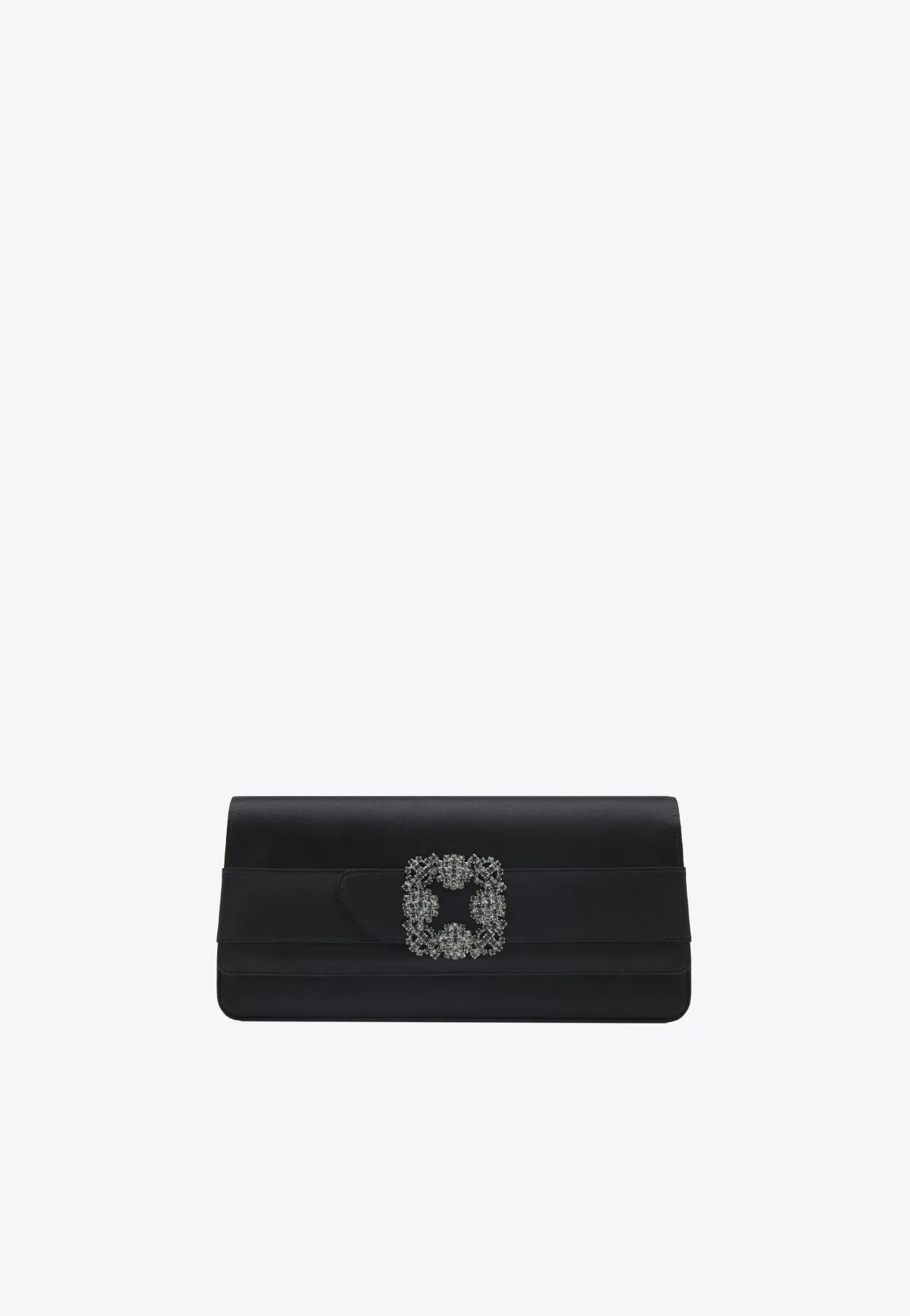 Gothisi FMC Crystal Buckle Satin Clutch