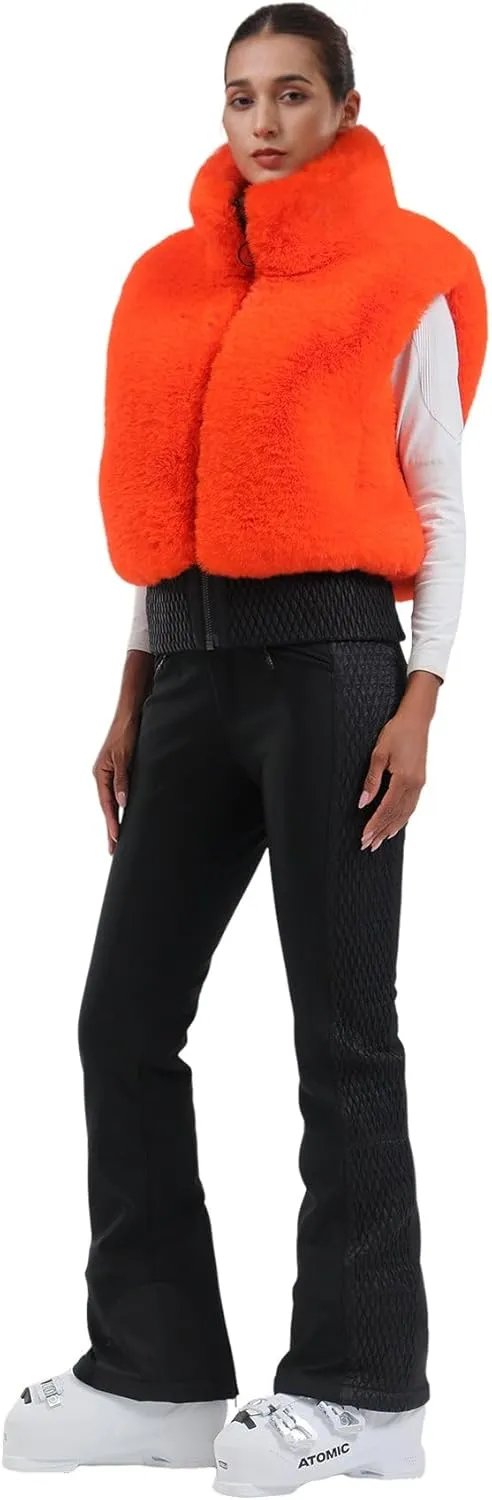 GSOU SNOW Women Ski Jacket Faux Fur Snowboard Coat Snow Jacket Winter Outdoor Warm