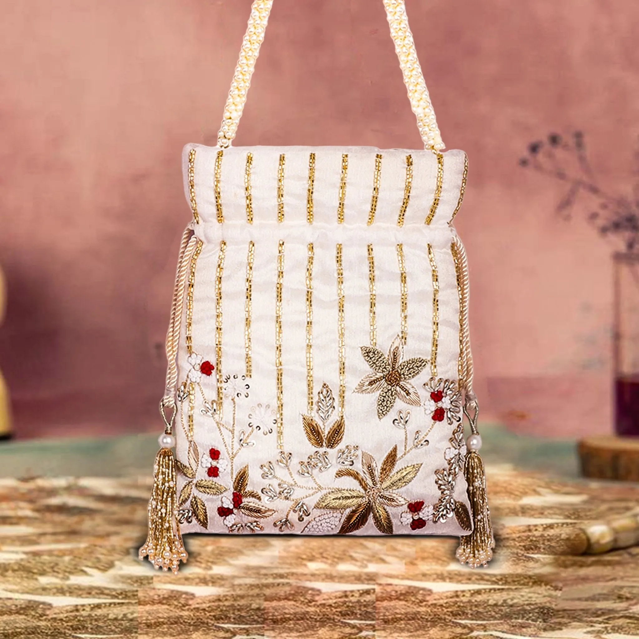 Gulaab Embellished Potli