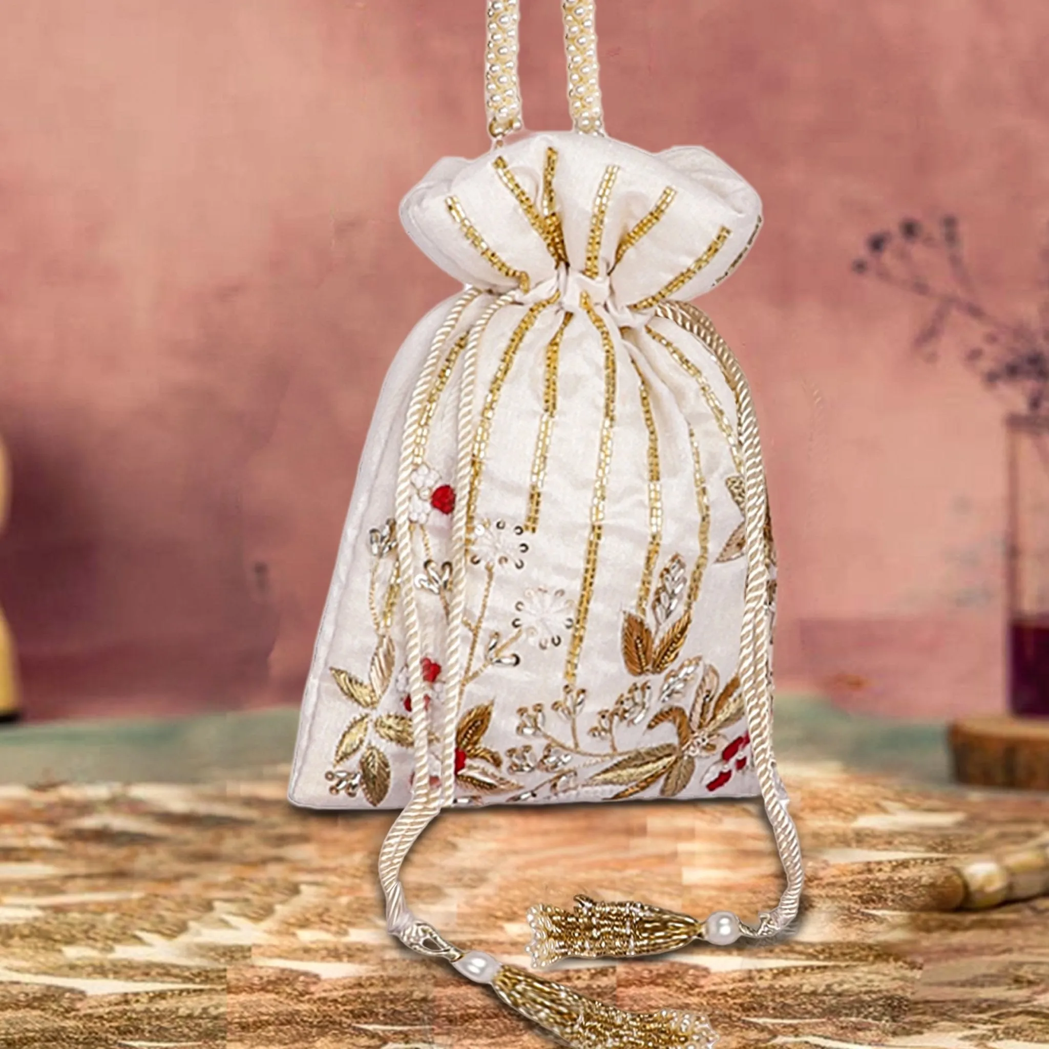 Gulaab Embellished Potli