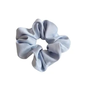 Hair Rope Pure Color Satin Fabric Large Intestine Hair Tie Hair Rope Hair Accessories Rubber Band Women, Blue 2Pcs
