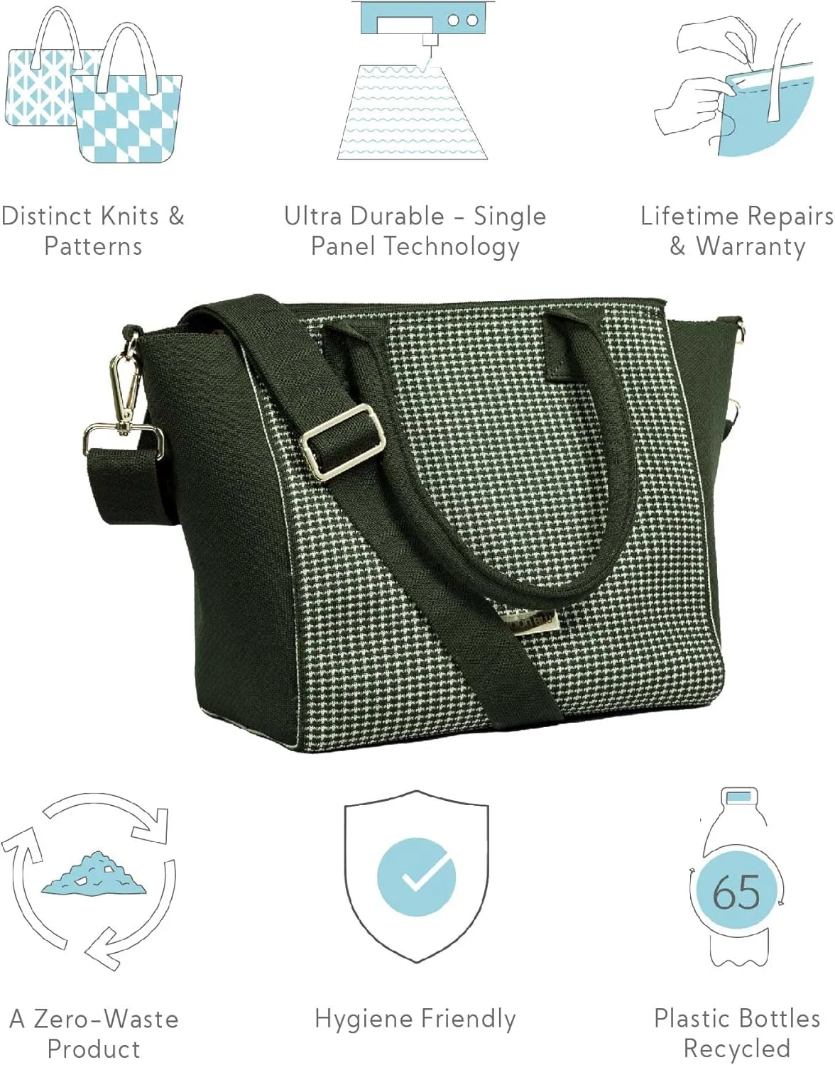 Handbag for Women & Girls | Stylish and spacious bag with premium metal fittings and crossbody strap.