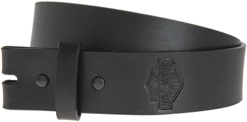 Harley-Davidson Men's Plain & Simple Bar & Shield Belt Strap, HDMST10991-BLK