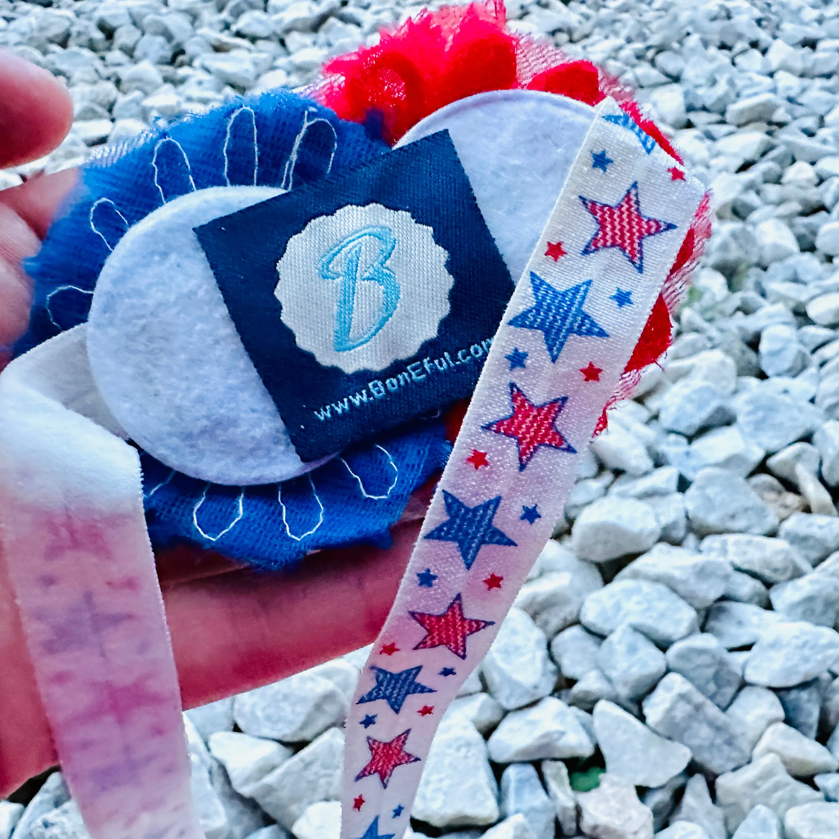 Headband Bow 4.5" Baby Girls Hair Accessory American Patriotic USA