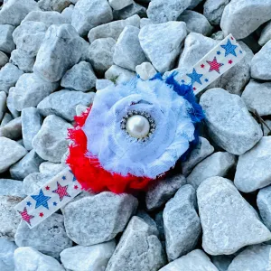 Headband Bow 4.5" Baby Girls Hair Accessory American Patriotic USA