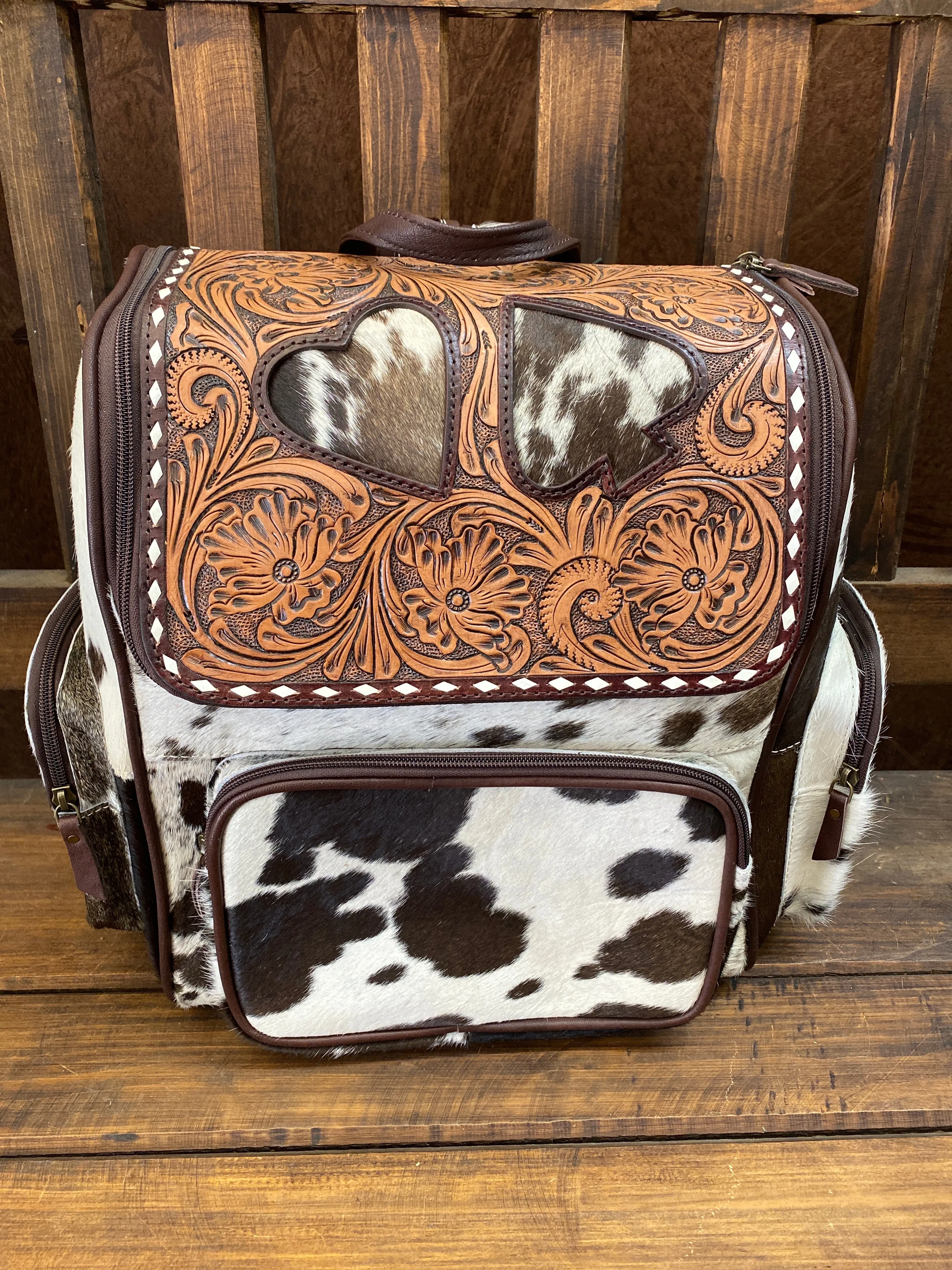 Heart & Spade Tooled Leather