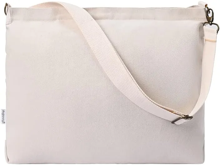 Heavy Duty Canvas Zipper Close Messenger Shoulder Crossbody Bag Fashion Satchel Multi Purpose Daily Use Casual Tote