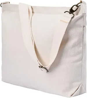 Heavy Duty Canvas Zipper Close Messenger Shoulder Crossbody Bag Fashion Satchel Multi Purpose Daily Use Casual Tote