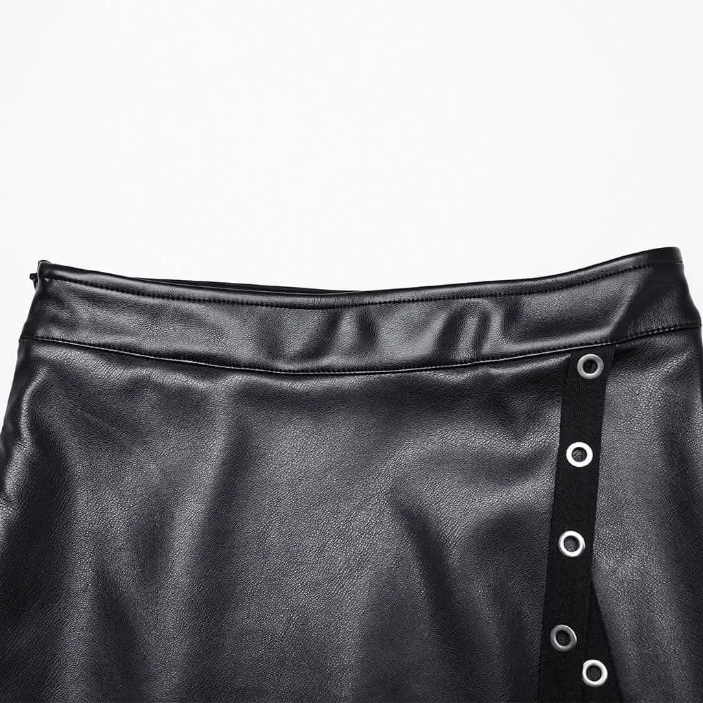 Hexmor Faux Leather Skirt