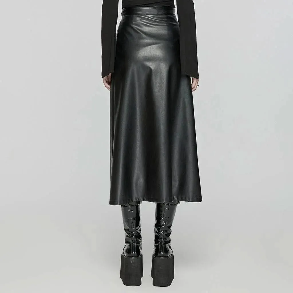 Hexmor Faux Leather Skirt