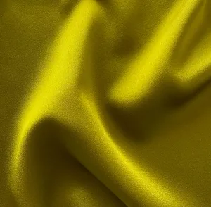 High-End Soft Chartreuse Reversible Rayon Viscose Blend Satin/Crepe (Made in Italy)