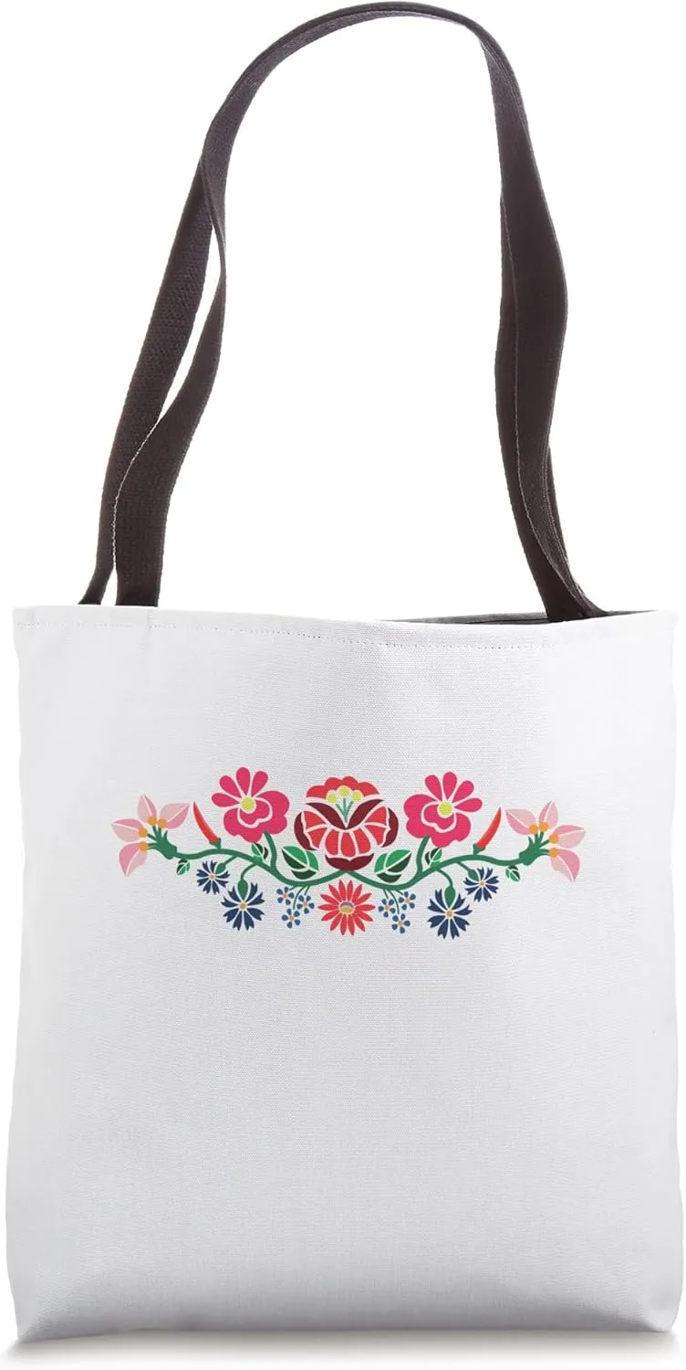 Hungarian Kalocsai folk art - embroidery design Tote Bag