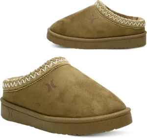Hurley Kids Modi Slippers - Indoor and Outdoor Slip-On Shoes for Boys and Girls, Durable Clogs With Faux Fur Fleece Lining - Warm Winter House Slippers