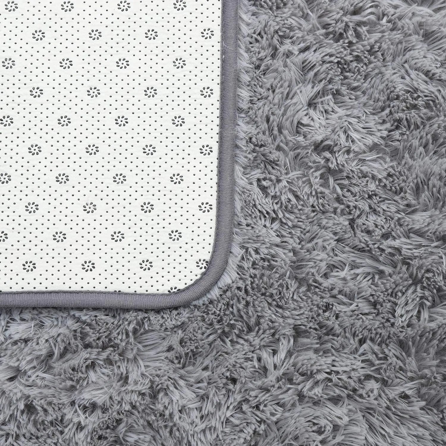 ISEAU Fluffy Runner Rug for Bedroom Plush Area Rugs, Shag Carpet with Rubber Backing Non Slip, Comfy Nursery Rug Bedside Rug for Kids Boys Room Home Decor, 2ft x 6ft, Grey