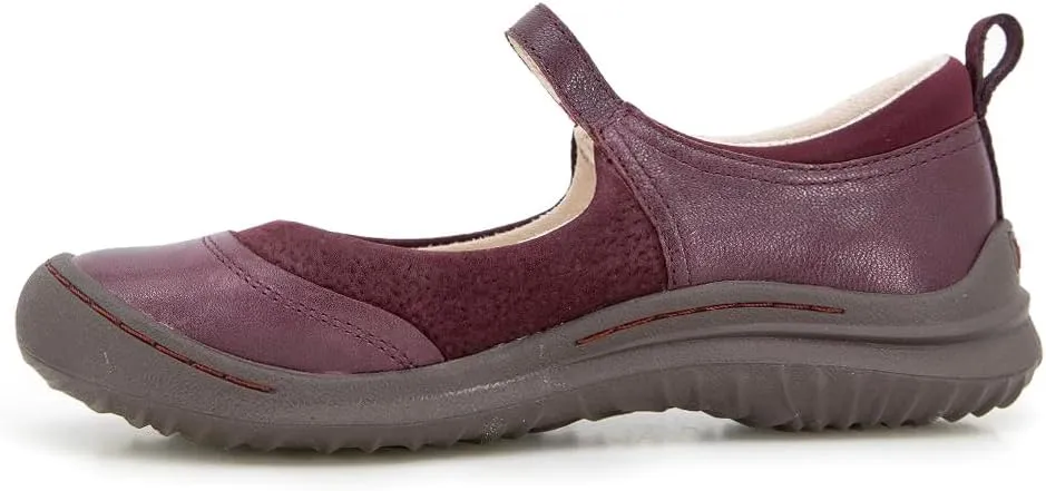 Jambu Womens Ezra Embossed Mary Jane Flats Casual - Red