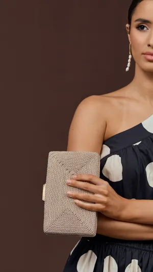 Jeanie Rope Structured Clutch