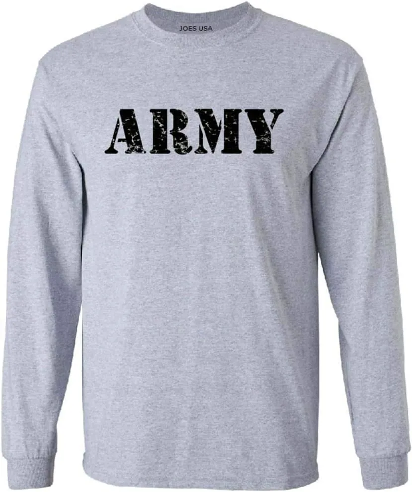 Joe's USA Vintage Army Logo T-Shirts, Regular Big and Tall Sizes