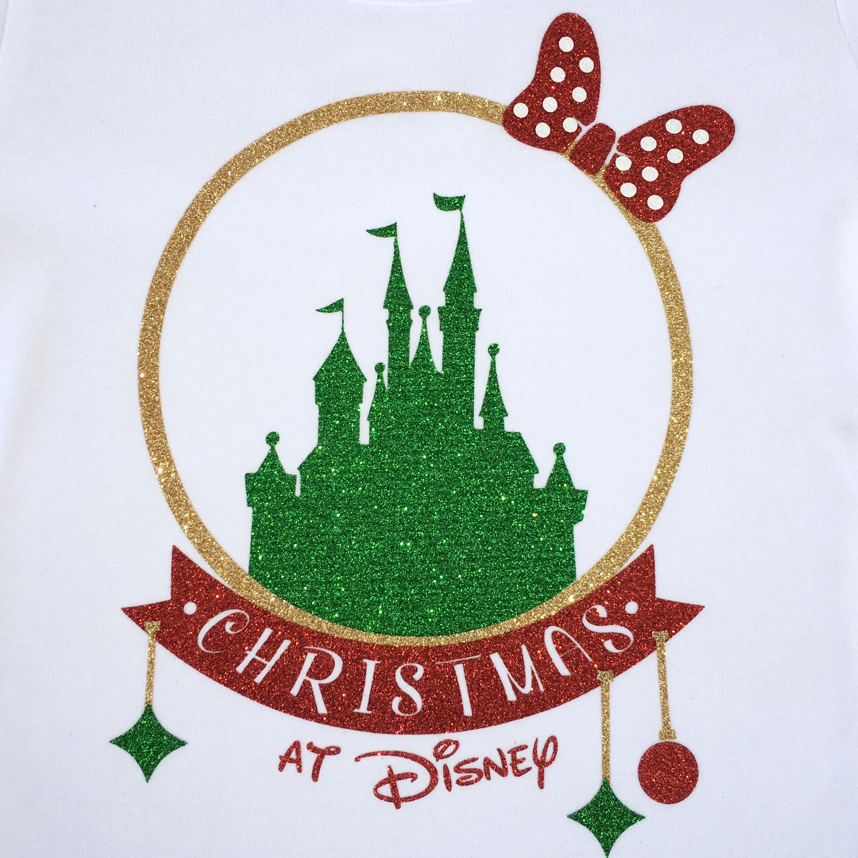 Jolly Christmas at Castle Glitter Ladies Shirt