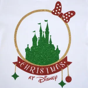 Jolly Christmas at Castle Glitter Ladies Shirt