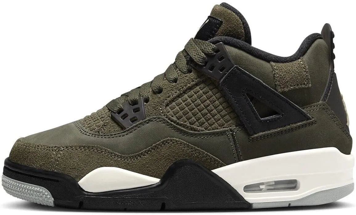 Jordan Big Kid's 4 Retro SE Craft Medium Olive/Pale Vanilla (FB9928 200)