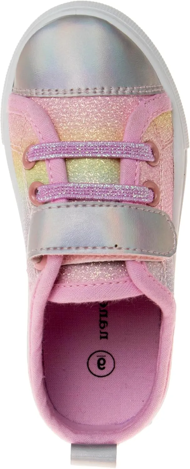 Josmo Girl's Slip on Sparkle Canvas Fashion Tennis (Toddler-Little Kid)