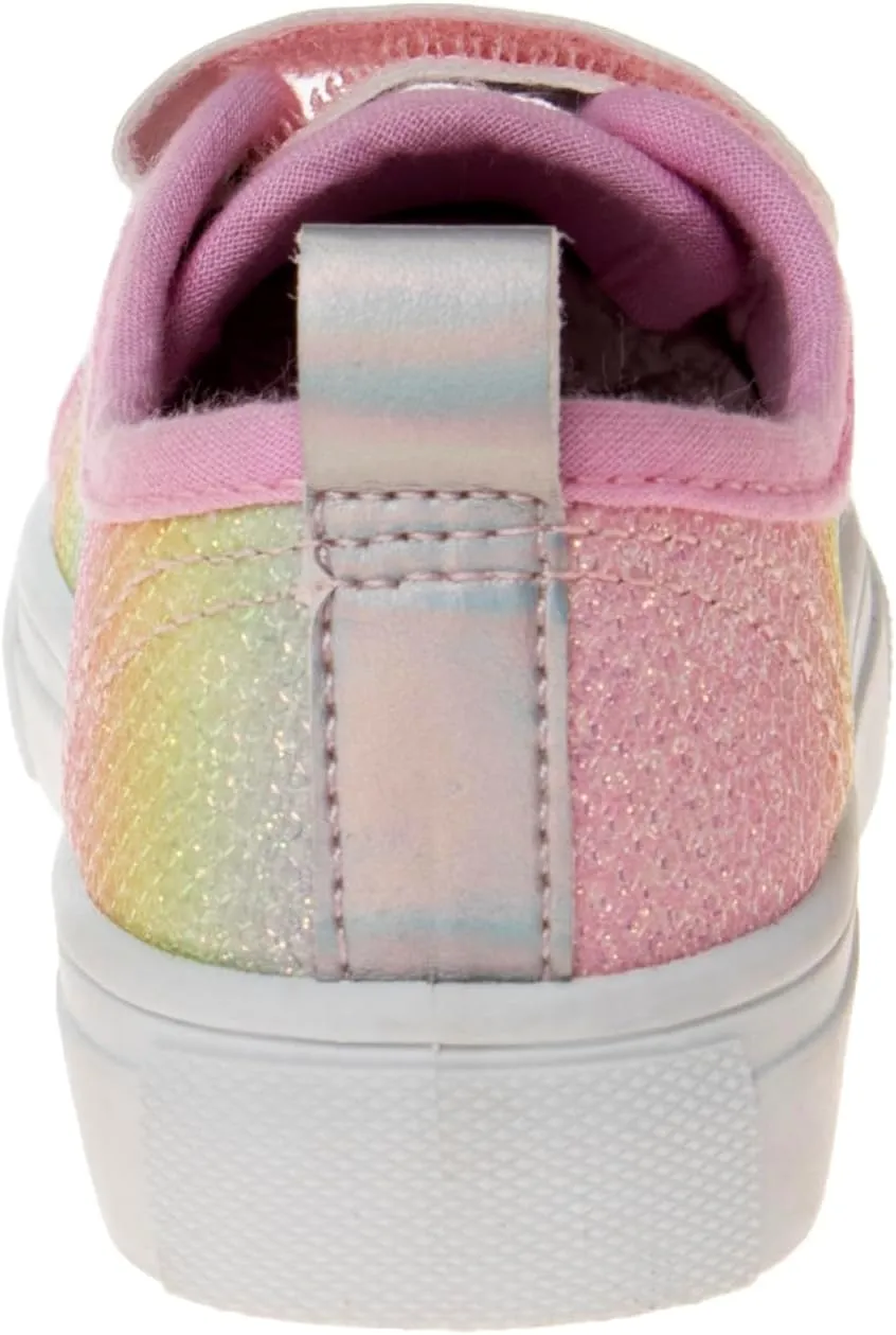 Josmo Girl's Slip on Sparkle Canvas Fashion Tennis (Toddler-Little Kid)