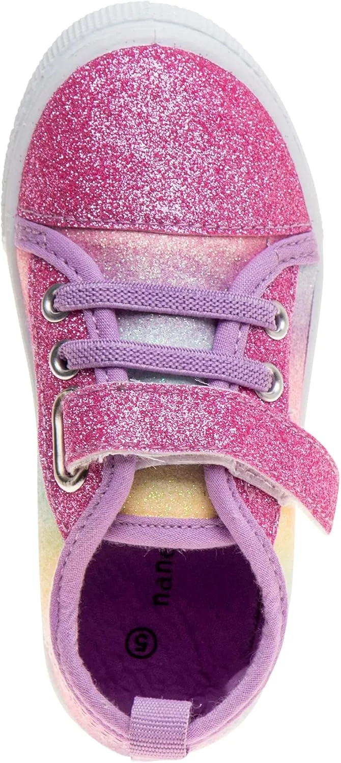 Josmo Girl's Slip on Sparkle Canvas Fashion Tennis (Toddler-Little Kid)