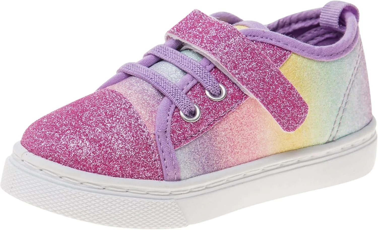 Josmo Girl's Slip on Sparkle Canvas Fashion Tennis (Toddler-Little Kid)