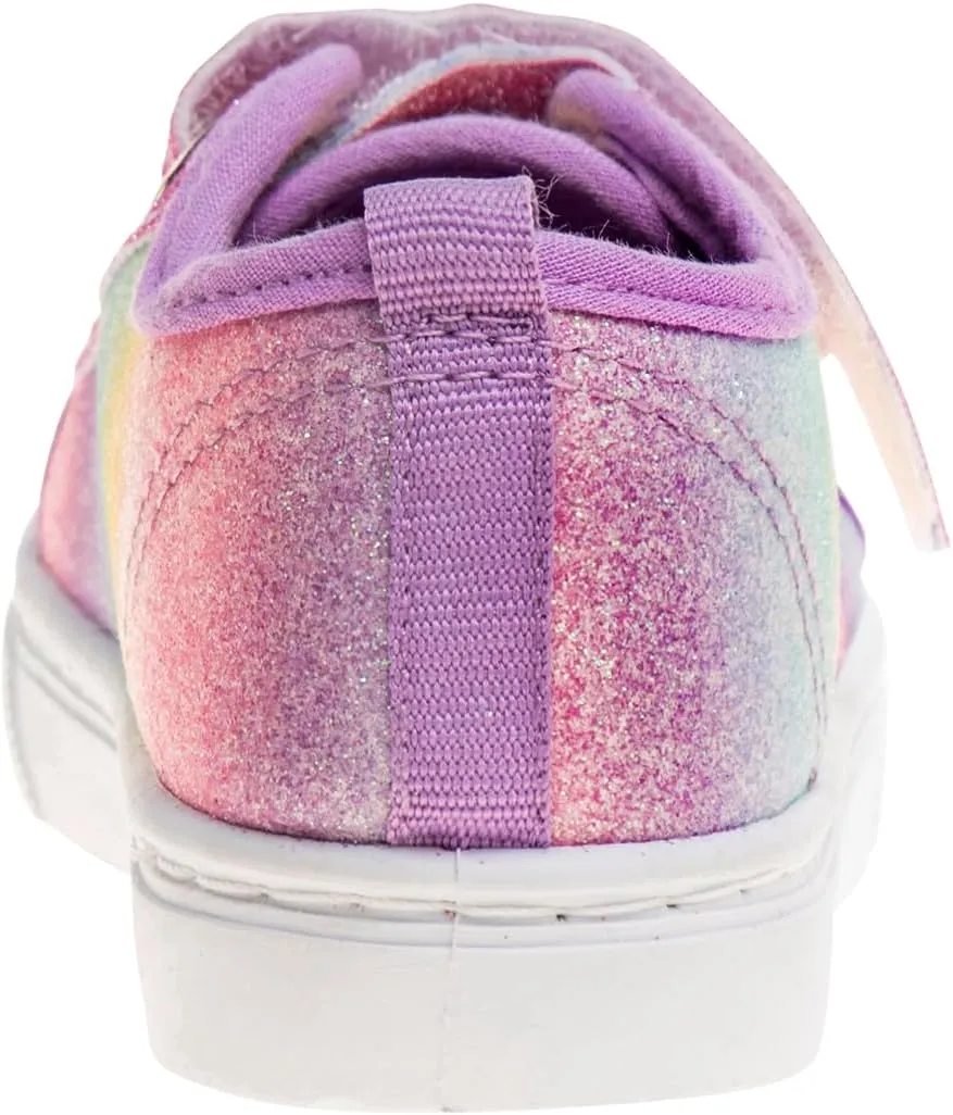 Josmo Girl's Slip on Sparkle Canvas Fashion Tennis (Toddler-Little Kid)