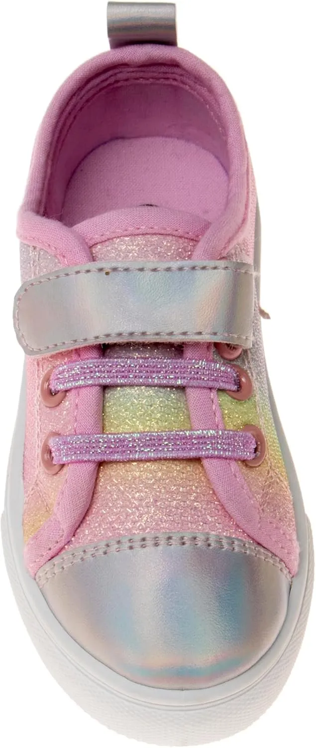 Josmo Girl's Slip on Sparkle Canvas Fashion Tennis (Toddler-Little Kid)