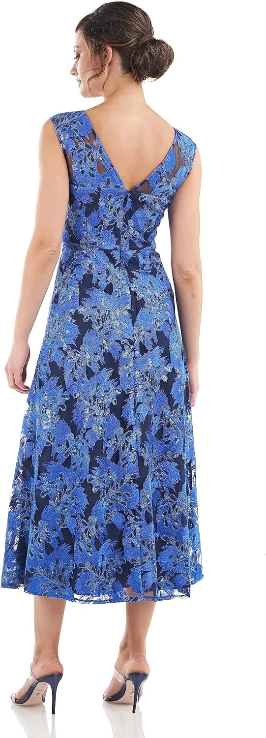 JS Collections Women's Callie A-line Tea Length Dress