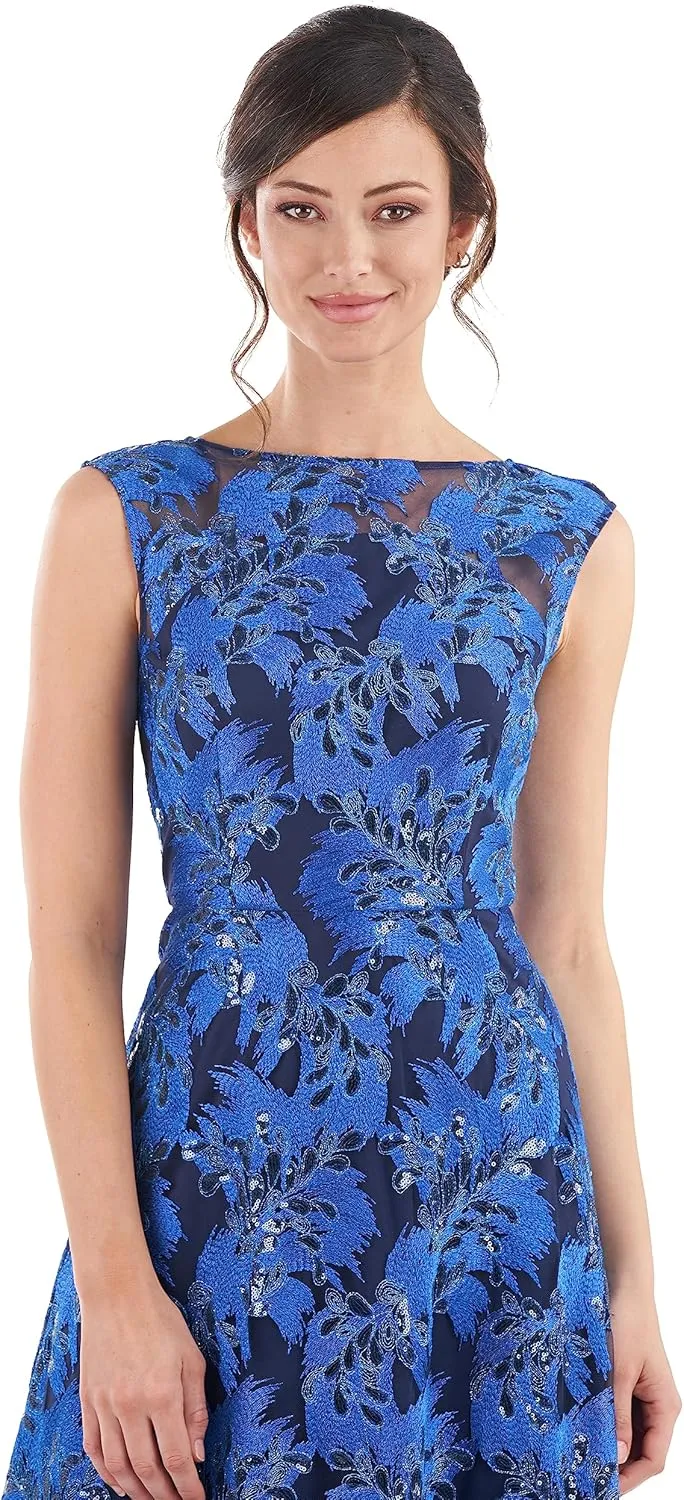 JS Collections Women's Callie A-line Tea Length Dress