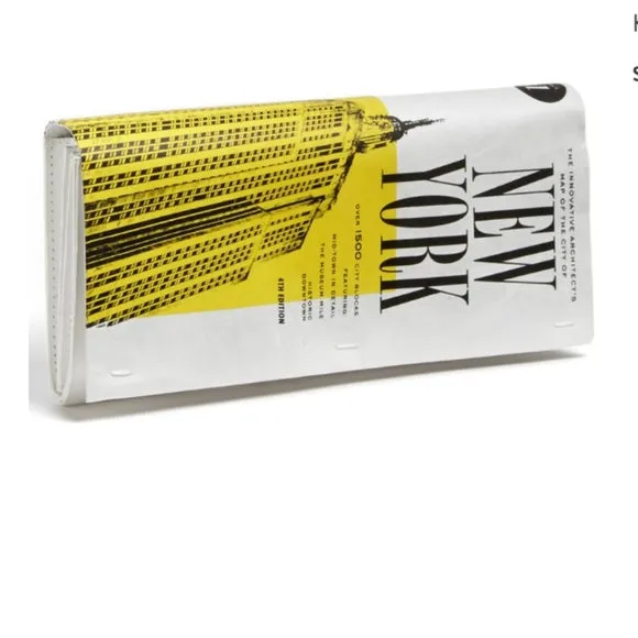 KATE SPADE FAR FROM THE TREE NYC MAP CLUTCH BAG