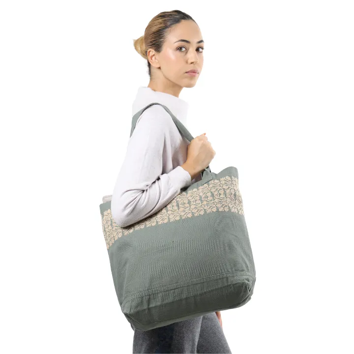 KHAKI CANVAS BAG TAN SINEAD