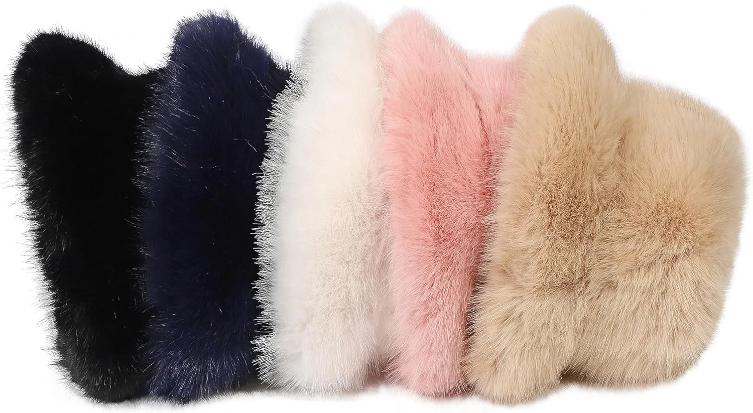 LA CARRIE Women's Fuzzy Wide Brim Faux Fur Bucket Hat Winter Warmer Fisherman Cap