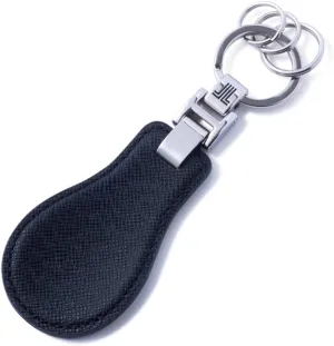 Lanvin Collection Couleur du Vin Men's Shoehorn Keychain, Cowhide Leather, Made in Japan, Carabiner, Compact, Delicate