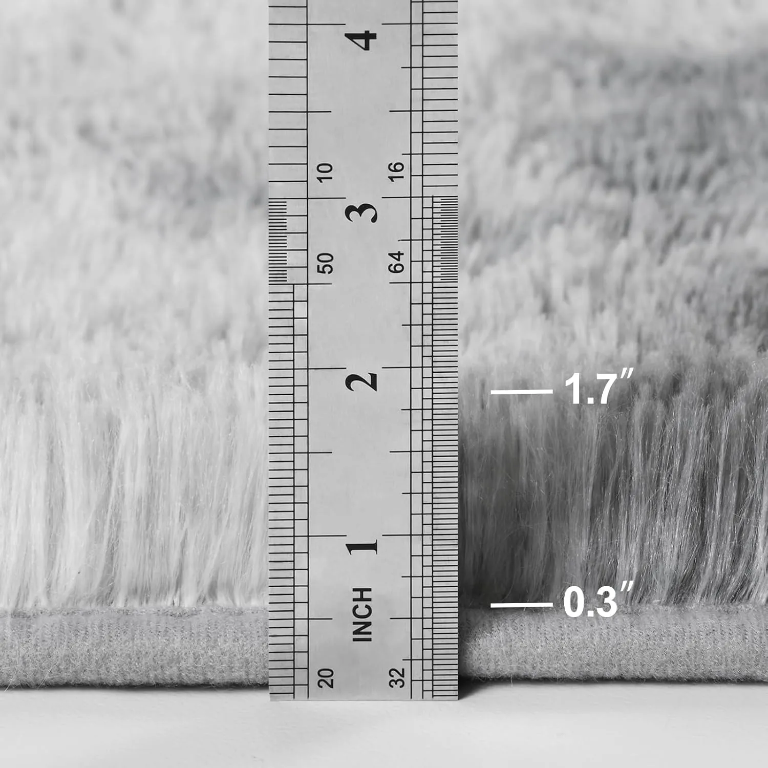 Large Shag Area Rugs 5 x 8, Tie-Dyed Plush Fuzzy Rugs for Living Room, Ultra Soft Fluffy Furry Rug for Bedroom, Indoor Carpet Nursery Rugs for Kids Room Home Decor, Light Grey