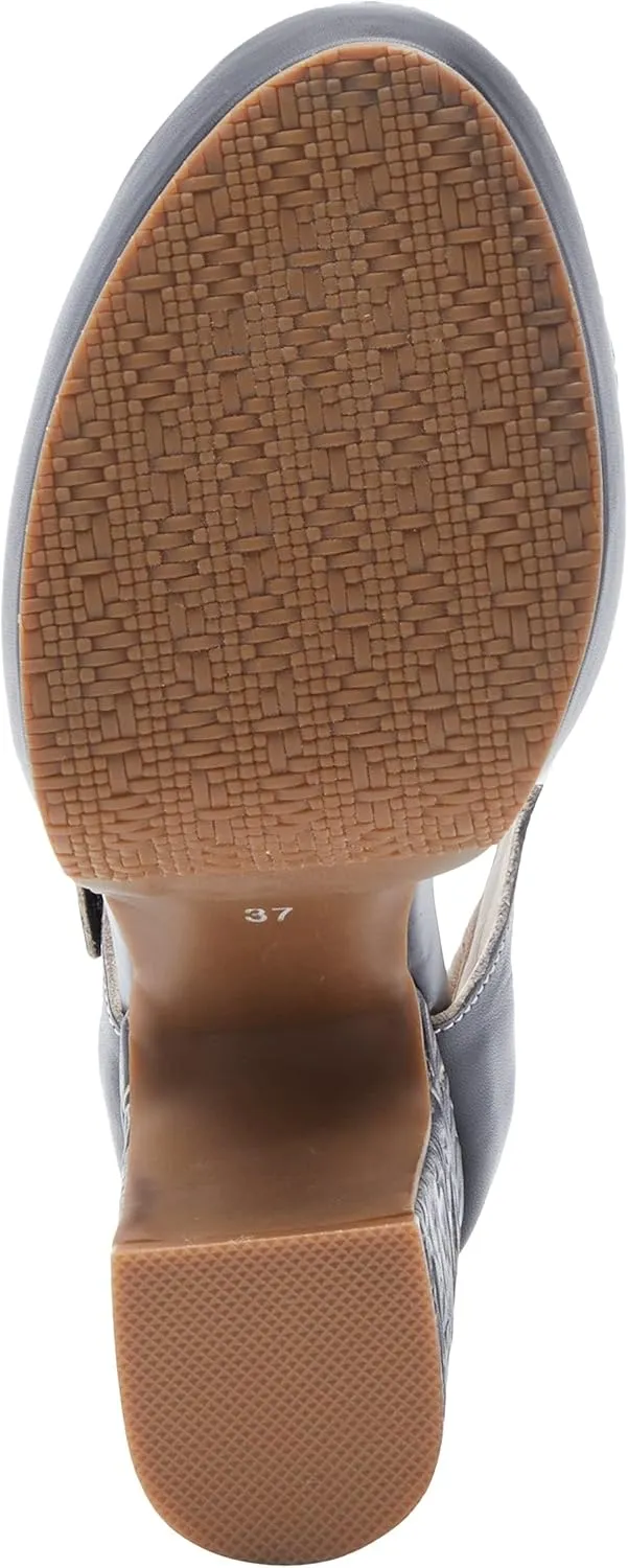 L'Artiste Debbihary Mary Jane Pump Shoes for Women | Pointed Closed Toe High Heels for Women with Rose Embossed Details and Adjustable Ankle Strap