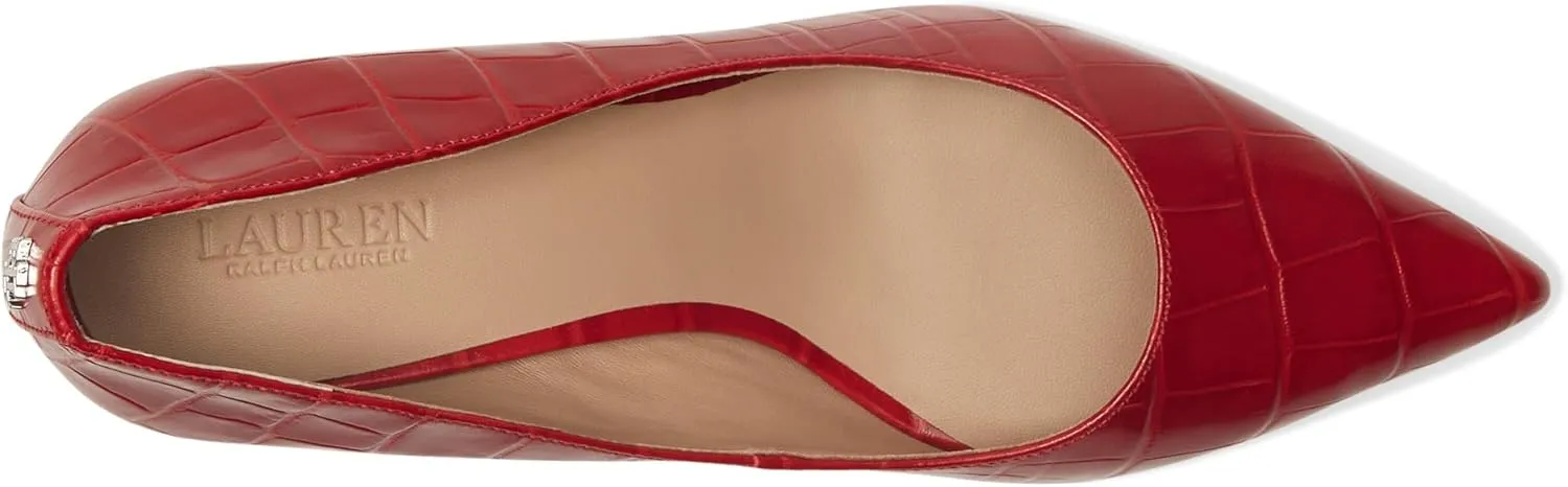 Lauren Ralph Lauren Women's Adrienne Crocodile-Embossed Leather Pumps