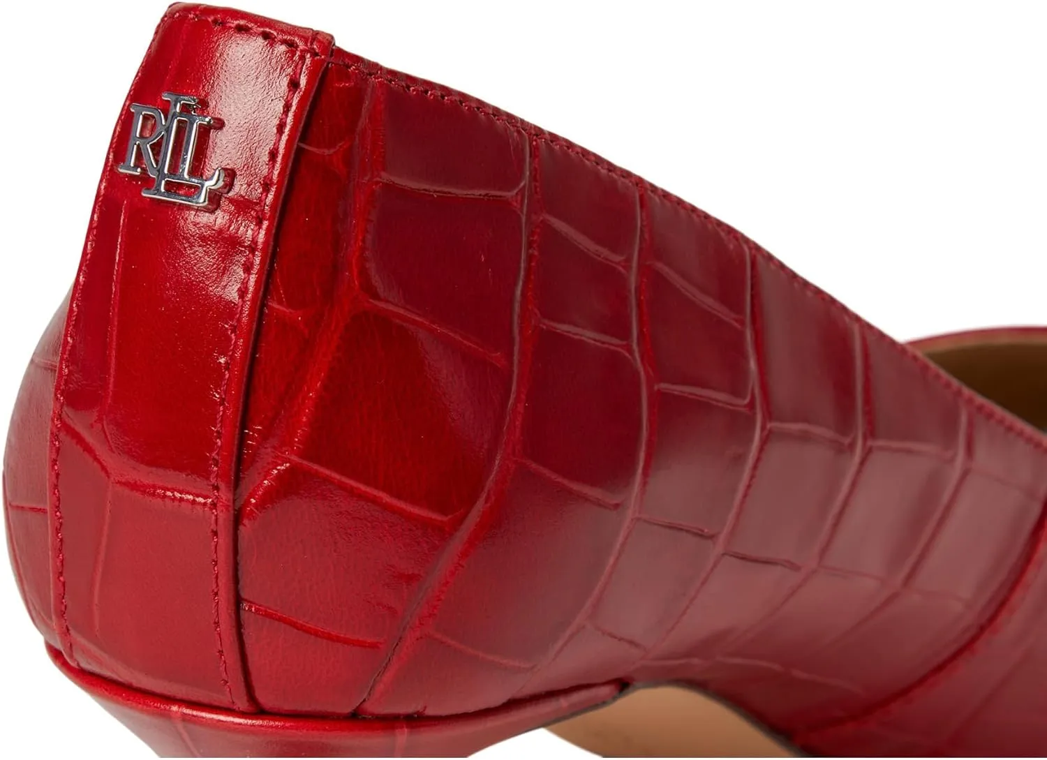 Lauren Ralph Lauren Women's Adrienne Crocodile-Embossed Leather Pumps