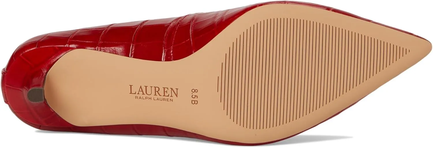 Lauren Ralph Lauren Women's Adrienne Crocodile-Embossed Leather Pumps
