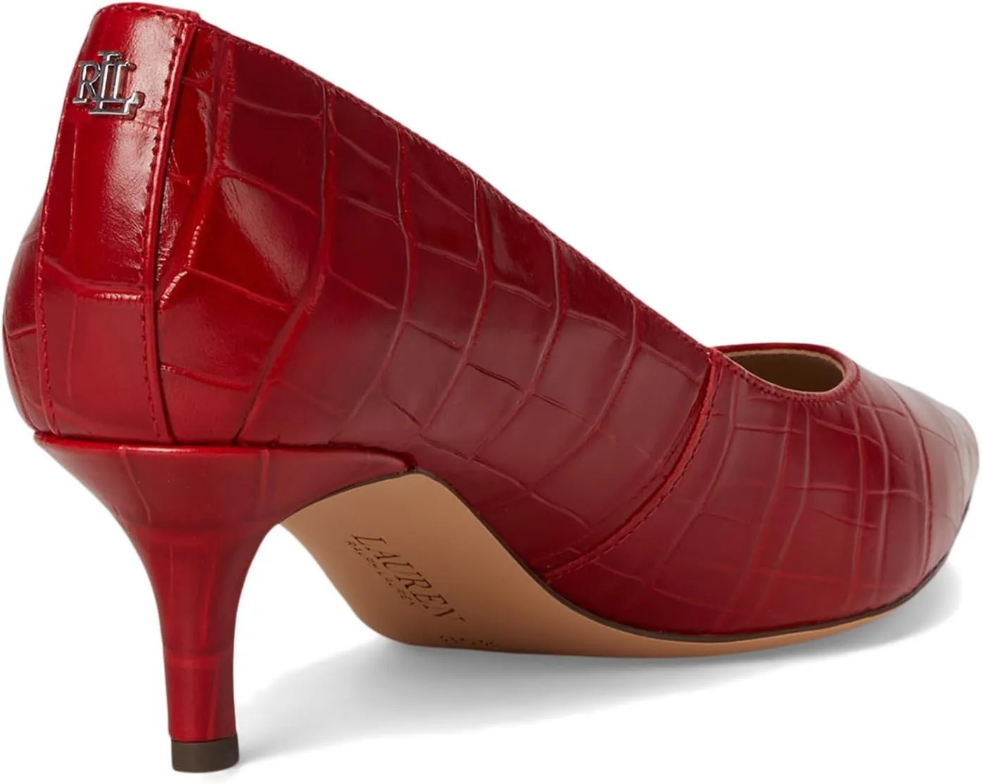 Lauren Ralph Lauren Women's Adrienne Crocodile-Embossed Leather Pumps