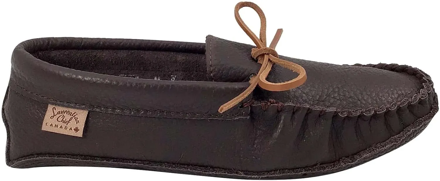 Laurentian Chief Men's Buffalo Hide Earthing Moccasins