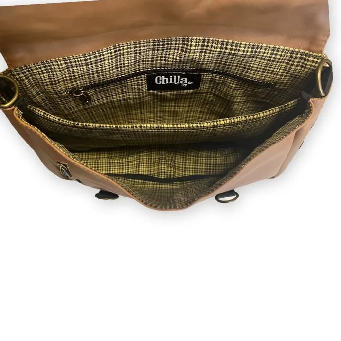 Light Blue Nubuck-like Large 'Jaffa' Backpack/Side Bag