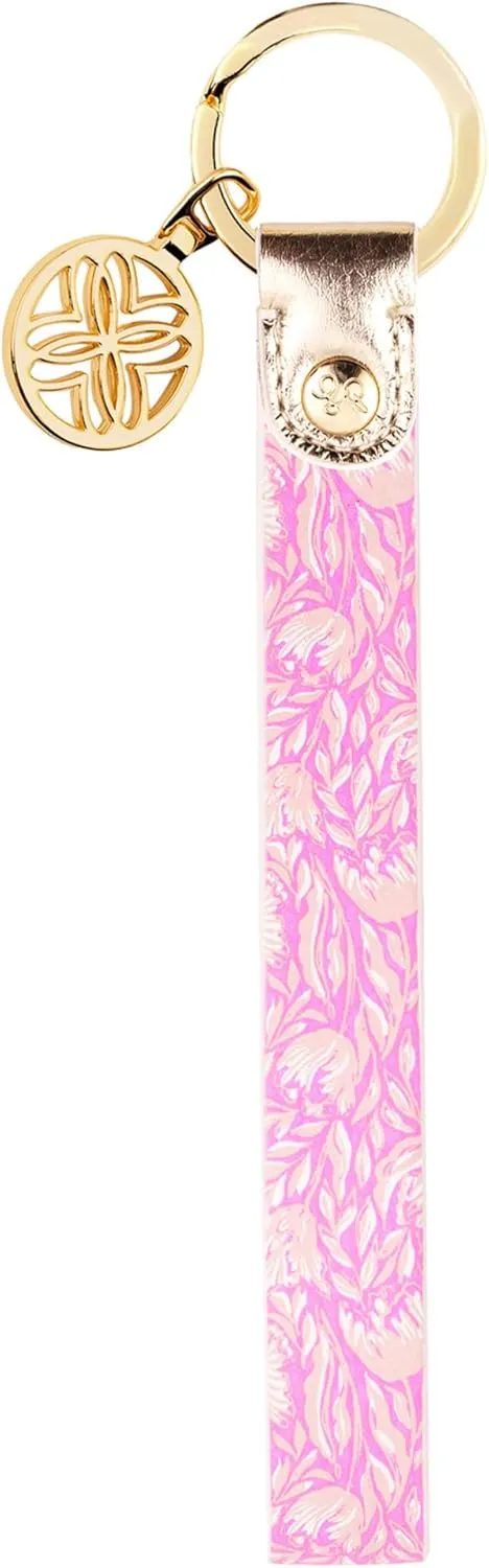 Lilly Pulitzer Wristlet for Keychain and Keys, Cute Floral Key Holder Bracelet, Tulip to Tango