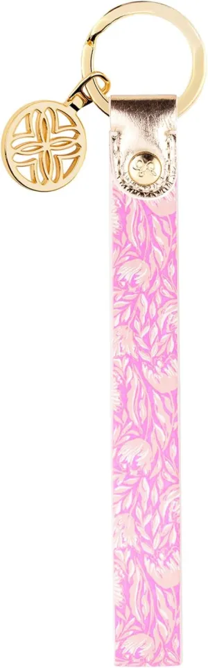 Lilly Pulitzer Wristlet for Keychain and Keys, Cute Floral Key Holder Bracelet, Tulip to Tango