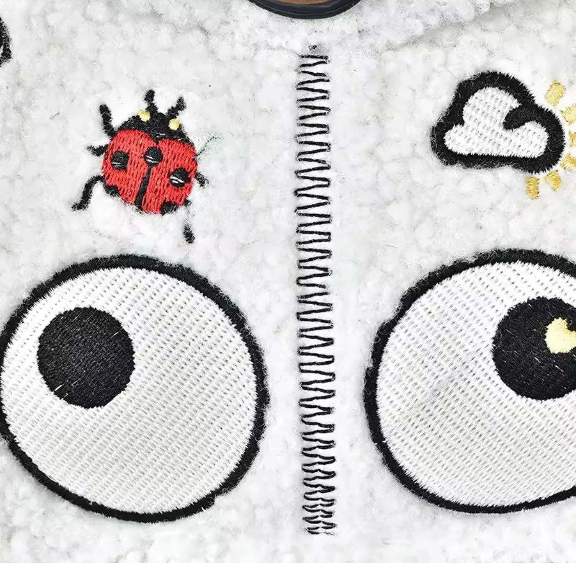 Lindy Eye Theme Faux Sheep Bag