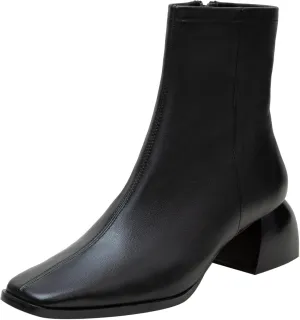 Linea Paolo - SAYLOR - Womens Block Heel Leather Ankle Boots
